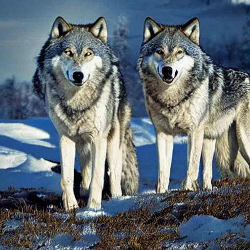 the wolves, they feed for the winter | Stable Diffusion