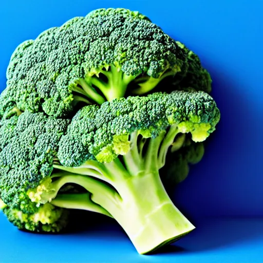 Prompt: blue colored broccoli