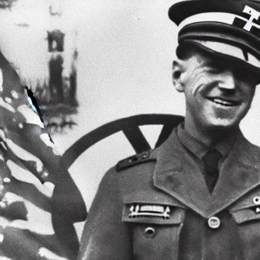 Prompt: a WWII photo of Joe Biden as a nazi soldier