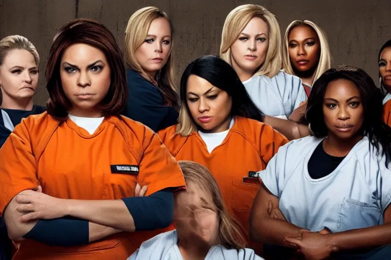 Prompt: Donald Trump cast as the lead in Orange is the new black