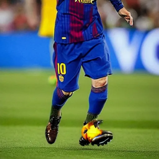 Image similar to photo of a hybrid between Lionel Messi and Cristiano Ronaldo