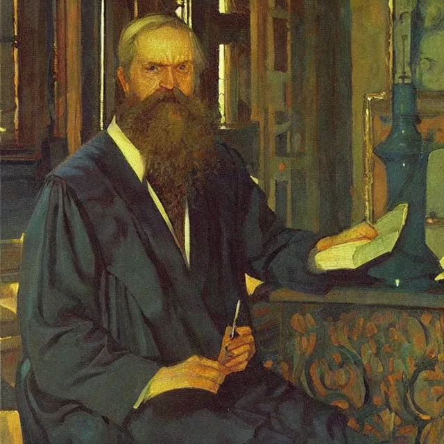 Image similar to academic art, an ultrafine detailed painting, elegant, by pavel korin, viktor vasnetsov