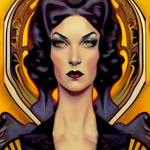 Image similar to a streamline moderne!!, art nouveau, ( ( dieselpunk ) ) painting in the style of charlie bowater, and in the style of donato giancola, and in the style of charles dulac. symmetry, smooth, sharp focus, dramatic lighting, semirealism, intricate symmetrical ultrafine background detail.