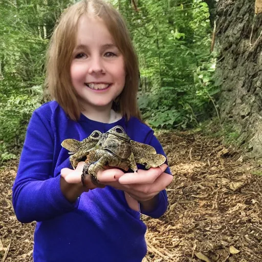 Image similar to Moira Rose holding an American Toad