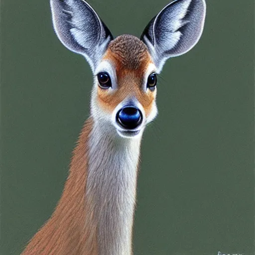 Image similar to Bambi highly detailed, sharp focus, digital painting, artwork by Robert Bateman,