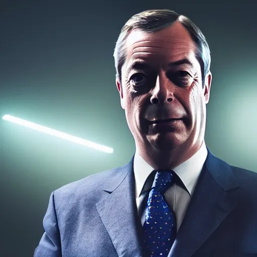 Image similar to nigel farage in mortal kombat, splash art, movie still, detailed face, cinematic lighting, dramatic, octane render, long lens, shallow depth of field, bokeh, anamorphic lens flare, 8 k, hyper detailed, 3 5 mm film grain