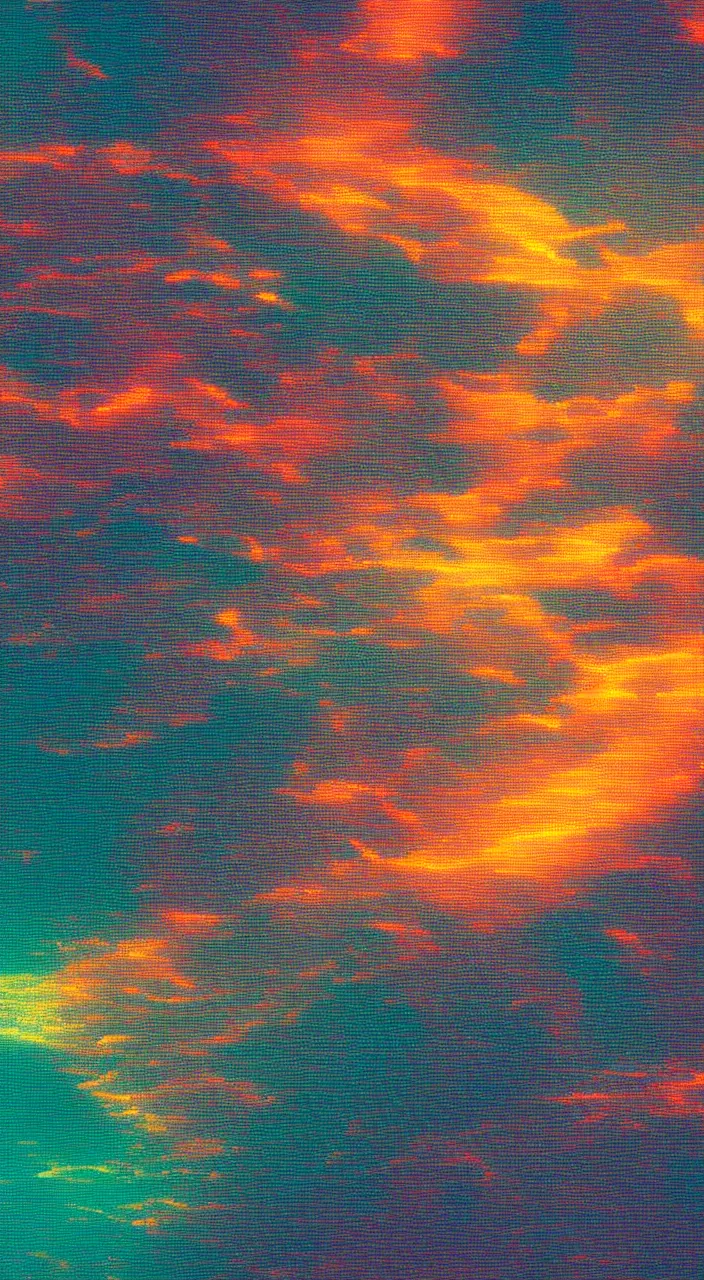 Image similar to pixel sorting in the style of ralph gort morpo, gearlord digital celluar automata, vivid dusk sunlight, color film grain, ultra realistic