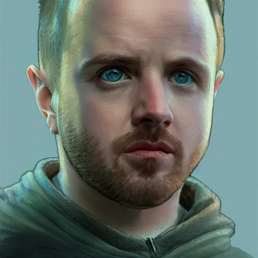 Image similar to jesse pinkman, hyper detailed, digital art, trending in artstation, cinematic lighting, studio quality, smooth render, unreal engine 5 rendered, octane rendered, art style by klimt and nixeu and ian sprigger and wlop and krenz cushart