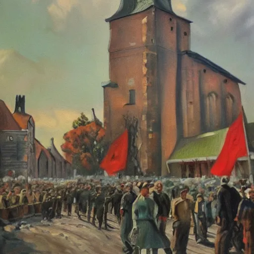 Image similar to Poland in September 1939, Oil Painting, very detailed