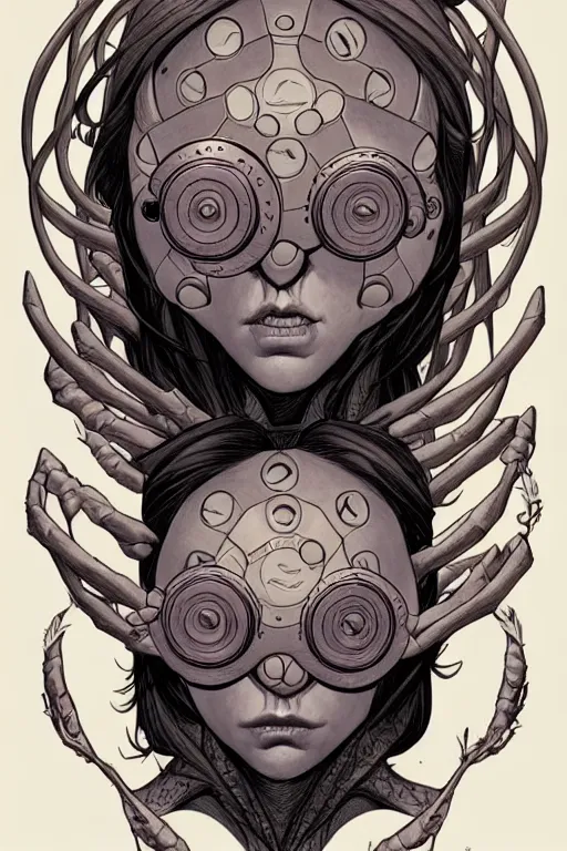 Prompt: comic cover art portrait of a beholder, dnd, high fantasy digital illustration, by jenny frison and sana takeda, intricate details, stunning inking lines, flat colors, 4 k, hd, artstation