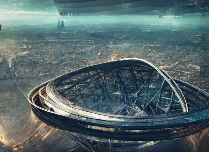 Image similar to futuristic france, scifi, machines, artificial intelligence, ribbon chapel, ultra realistic, cinematic paris, highly detailed, futuristic landscape, beautiful city, futurism, drone point of view, atmosphere, sunny day, masterpiece, red highlights, year 2 0 4 0, cinematic, art by jan urschel and neil blevins