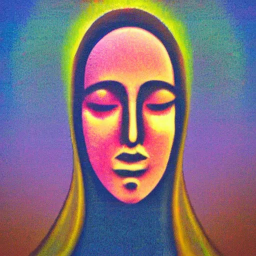 Image similar to sunset clouds in shape of a giant virgin mary face