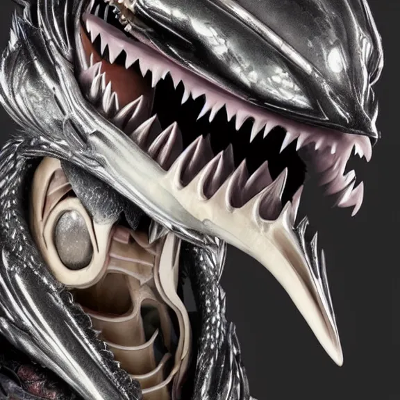 Image similar to close up mawshot of a cute elegant beautiful stunning hot anthropomorphic female robot dragon, with sleek silver metal armor, glowing OLED visor, facing the camera, the open dragon maw being highly detailed living and sharp, with a gullet at the end and a long tongue, you looking into the maw, food pov, micro pov, vore, digital art, pov furry art, anthro art, furry, warframe art, high quality, 3D realistic, dragon mawshot, maw art, macro art, micro art, dragon art, Furaffinity, Deviantart, Eka's Portal, G6