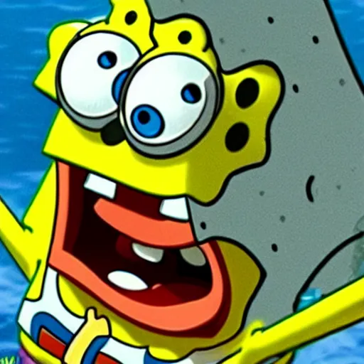 Prompt: hyper-realistic spongebob