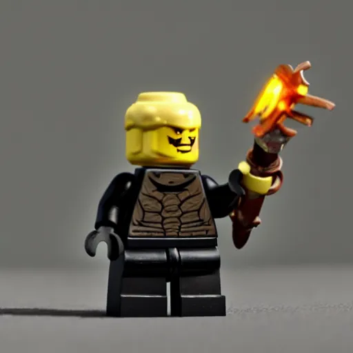 Prompt: dark souls lego figure, photo, close up