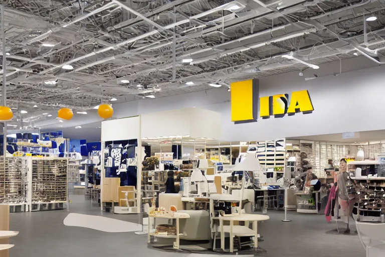 Prompt: Cutecore ikea store ikeacore, fractaling outwards 85mm f/11 interior photography