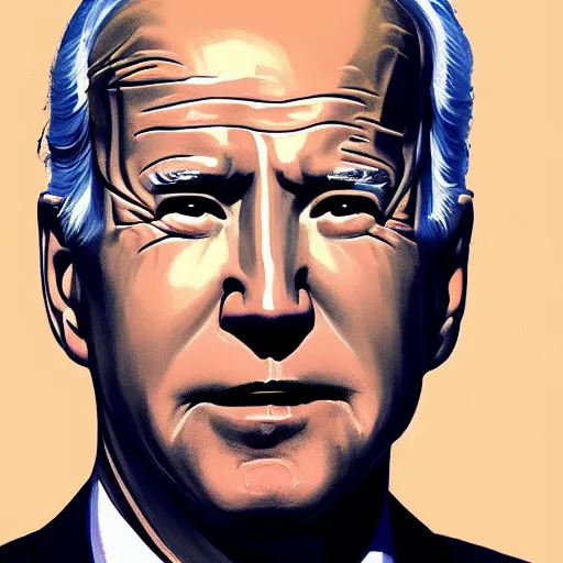 Prompt: portrait of joe biden, concept art by jama jurabaev, brush hard, artstation, high quality, brush stroke, very coherent symmetrical artwork