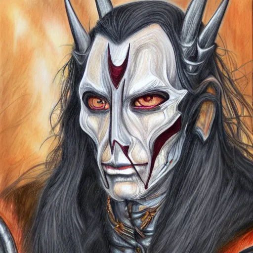 Prompt: painted self portrait of Sauron, realistic, sketch, hyperdetailed, by Shania McDonagh