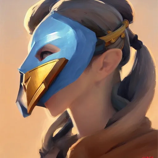 Image similar to greg manchess portrait painting of zelda as overwatch character, medium shot, asymmetrical, profile picture, organic painting, sunny day, matte painting, bold shapes, hard edges, street art, trending on artstation, by huang guangjian and gil elvgren and sachin teng