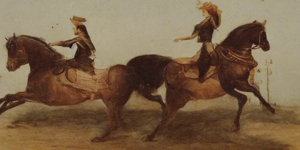 Prompt: a cat riding a horse