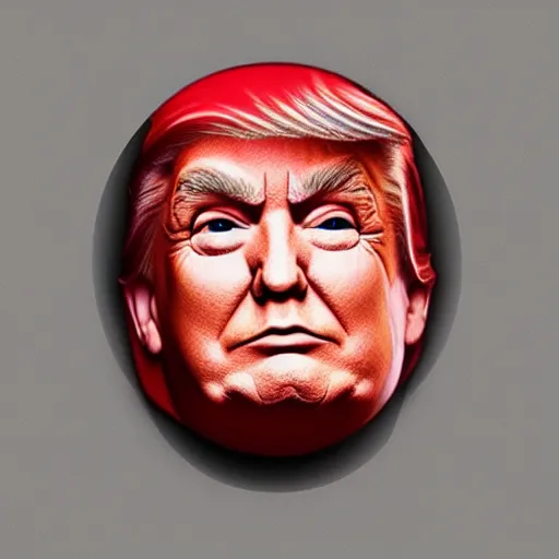 Image similar to photorealistic 50mm of evil Donald Trump