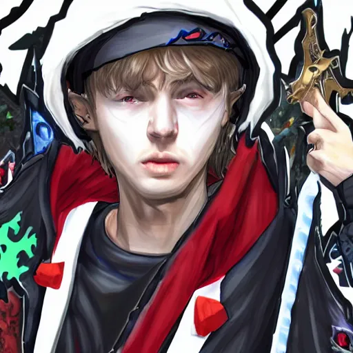 Image similar to bladee in osrs