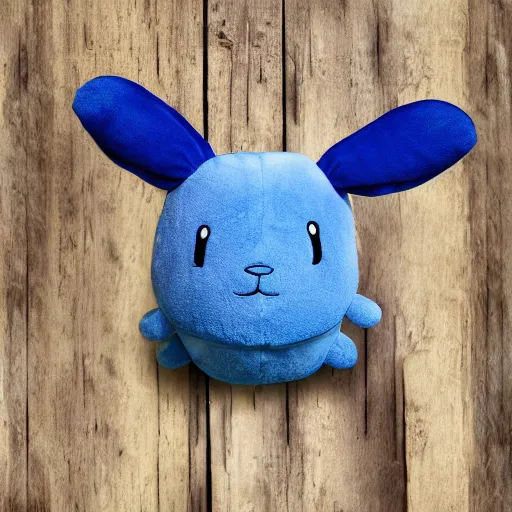 Image similar to blue'snappy gifts'plush, mascot, in magical forest, gifts, dark atmosphere, high detail, soft lighting, 8 k