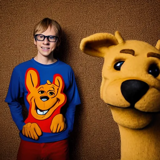 Prompt: portrait of scooby doo and shaggy photo by daniel farson