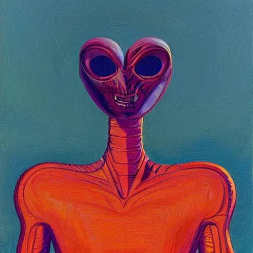 Image similar to alien by wayne thiebaud