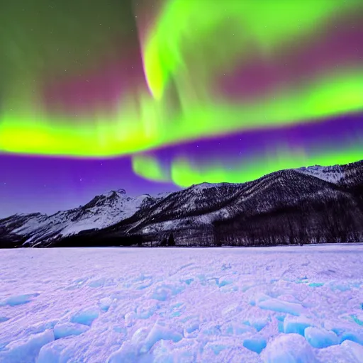 Image similar to aurora borealis trapped in ice