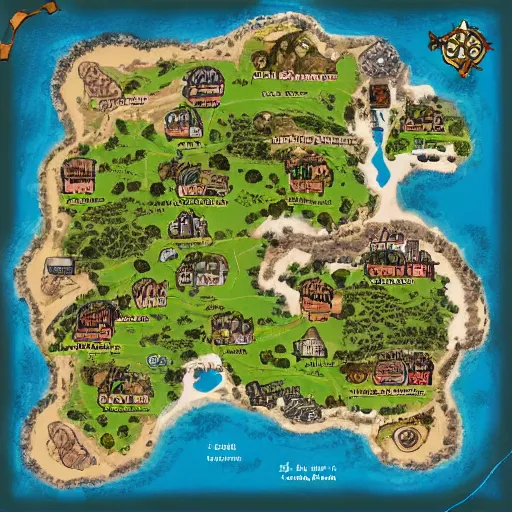 Image similar to dnd island town map