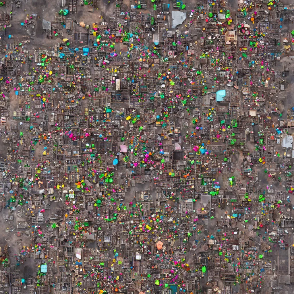 Image similar to big post apocalyptic city made of candy