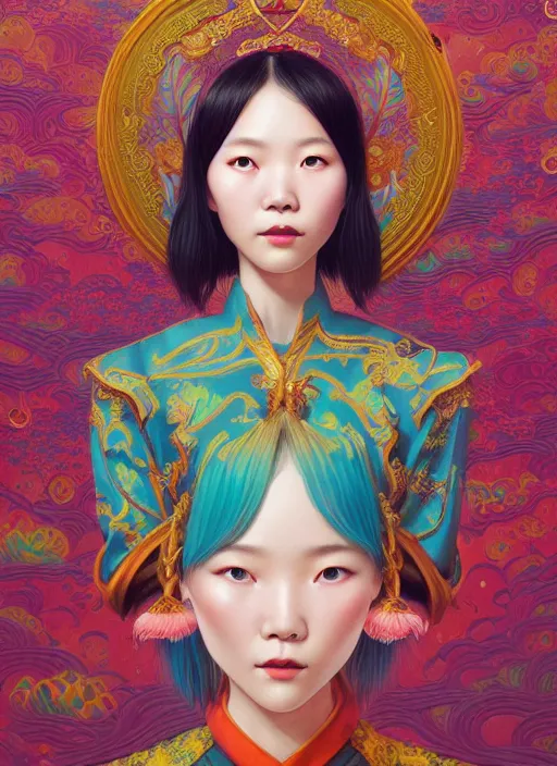 Image similar to pretty yunnan girl : : by martine johanna and simon stalenhag and chie yoshii and casey weldon and wlop : : ornate, dynamic, particulate, rich colors, intricate, elegant, highly detailed, centered, artstation, smooth, sharp focus, octane render, 8 k