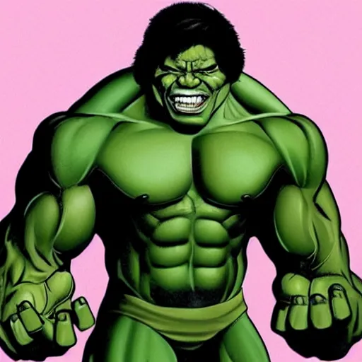 Image similar to Obama as the hulk