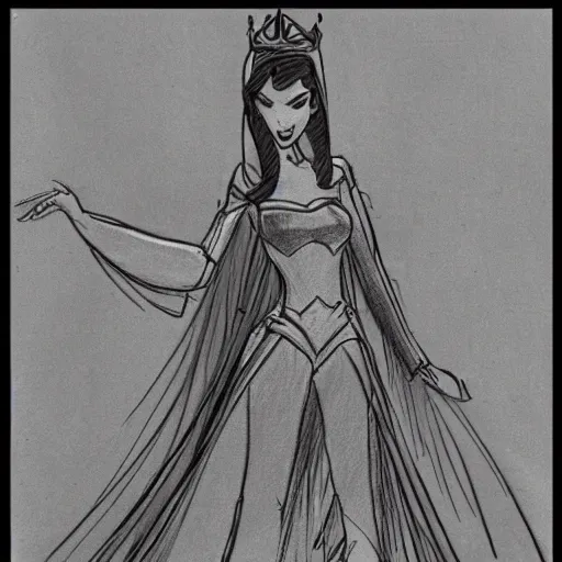 Image similar to milt kahl sketch of victoria justice as princess padme from star wars episode 3