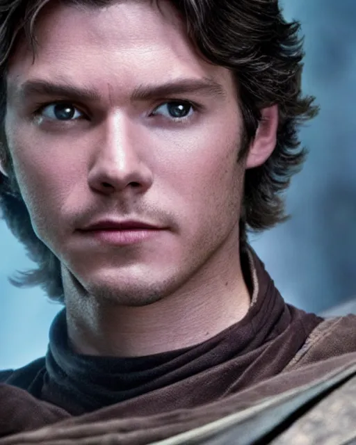 Prompt: close - up of jacen solo from star wars legends, movie still frame, promotional image, imax 7 0 mm footage