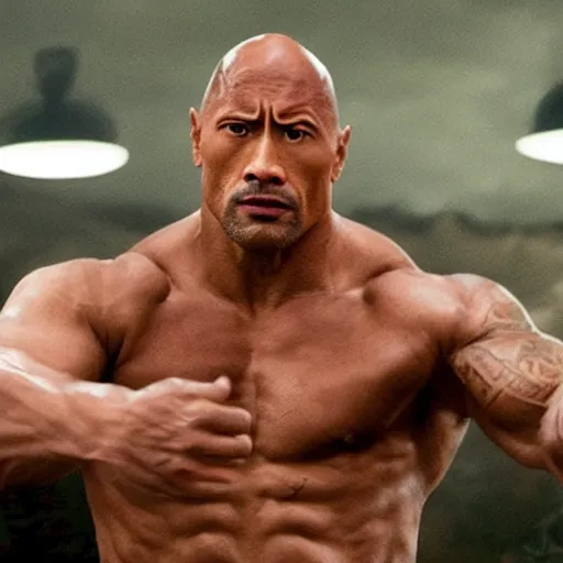 Prompt: Dwayne Johnson as Kung Fu master