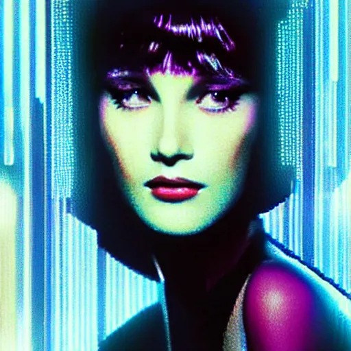 Prompt: studio portrait of hologram joi from blade runner