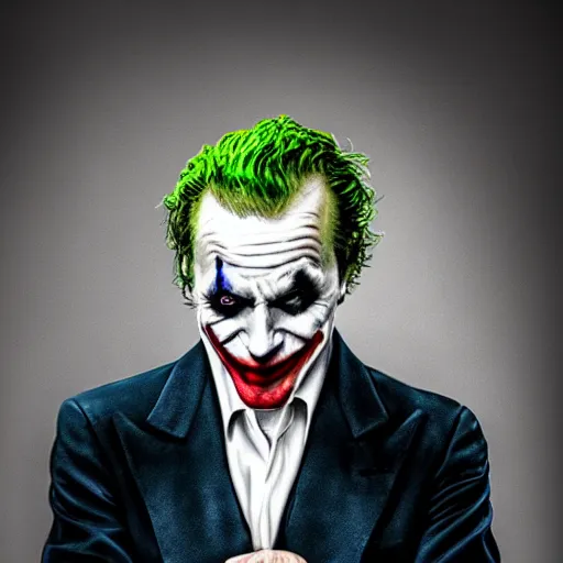 Image similar to the Joker as Joe Biden, AP photography, 4k, portrait