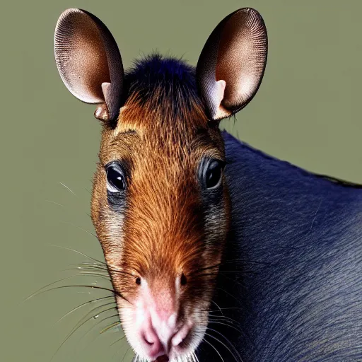 Image similar to cross between a rat and a horse, horse rat