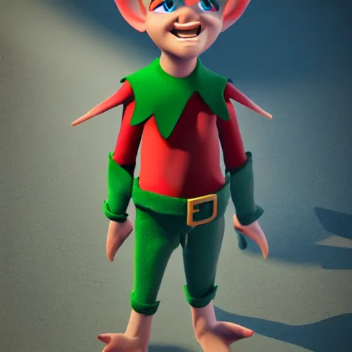 Prompt: doby the elf, clash royal style characters, unreal engine 5, octane render, detailed, cinematografic, cinema 4 d