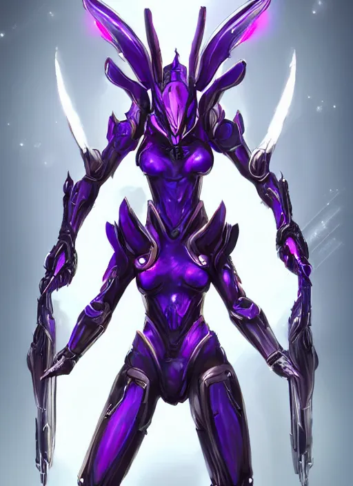 Image similar to cinematic full body, cosmic sized beautiful stunning giant robot mechan hot female dragon goddess, sharp sleek cyborg dragon head, sharp metal ears, smooth purple eyes, smooth fuschia skin, smooth silver armor, nebula, epic proportions, epic scale, macro furry, furry art, dragon art, goddess art, giantess art, warframe, warframe fanart, furaffinity, octane