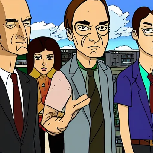 Image similar to Better Call Saul in the style of Daria