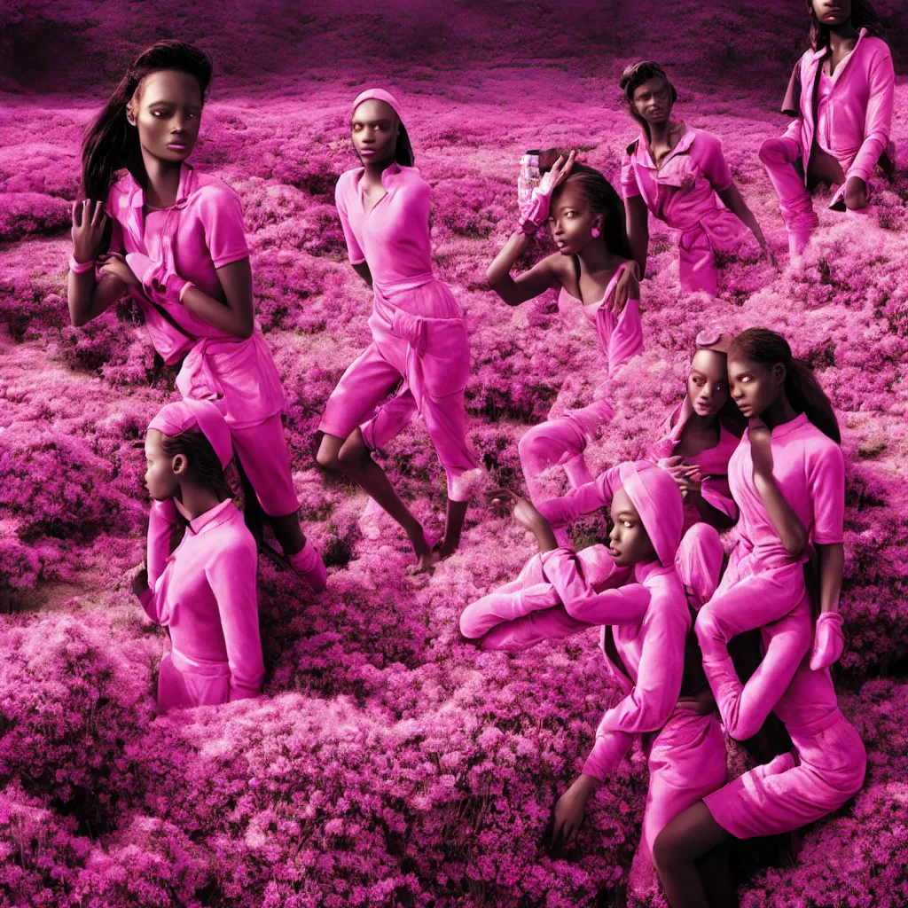 Image similar to fragrance advertising campaign by richard mosse