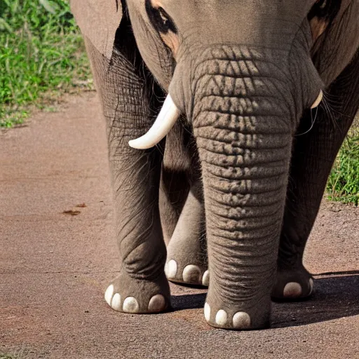 Image similar to a half cat half elephant, wildlife photography