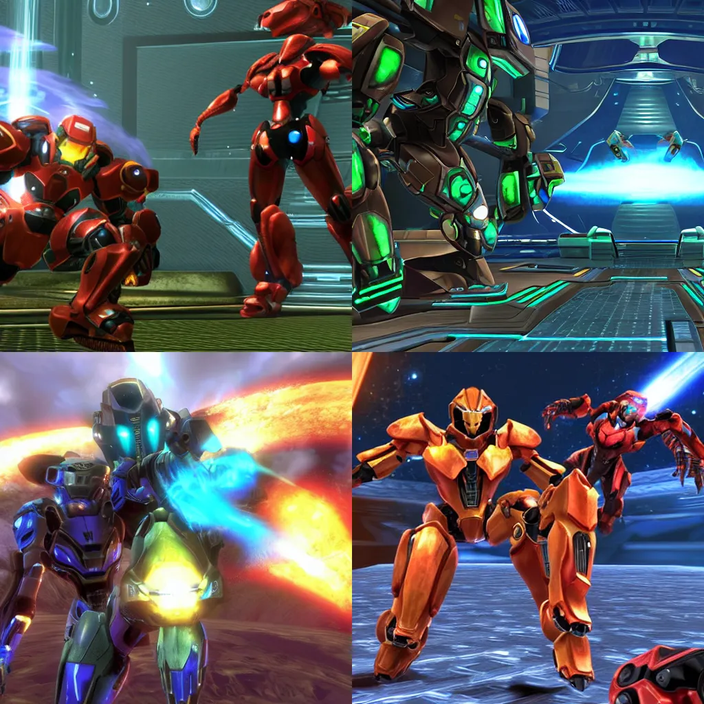 Prompt: a screenshot from the game metroid prime 4, computer generated, Nintendo switch, video game