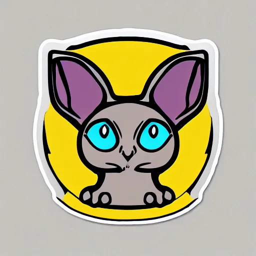 Image similar to cute chubby sphinx cat sticker