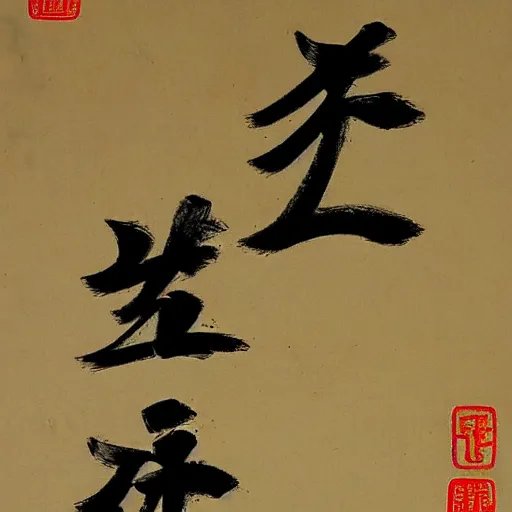 Image similar to a piece of chinese calligraphy