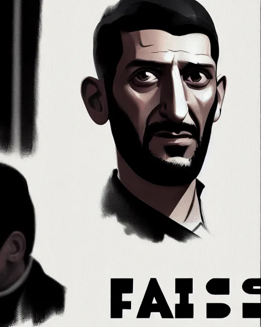 Image similar to fares fares as a detective, crime drama movie poster art, volumetric lighting, artstation, smoke, noir, tom whalen