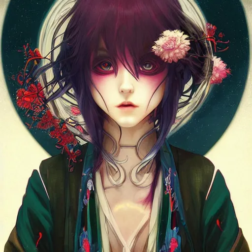 Prompt: emo japanesque electric girl gumi anime style, hyper detailed, illustration, digital painting, art by artgerm and greg rutkowski and alphonse mucha, high delicate defined details, anime stylized, highly detailed, realistic, sharp focus, styled by rhads